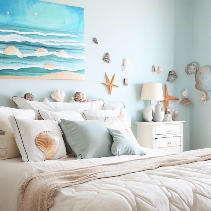 Beach decor bedroom ideas