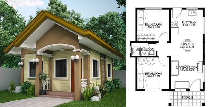 2 bedroom home design