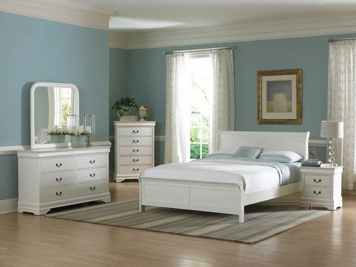 White furniture bedroom design