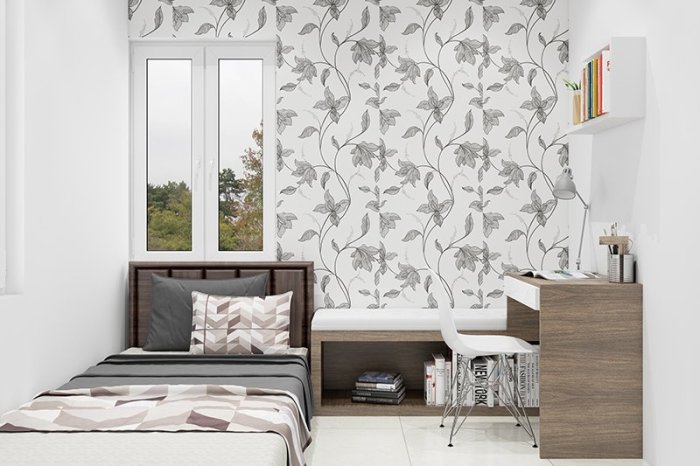 Classy bedroom wallpaper design