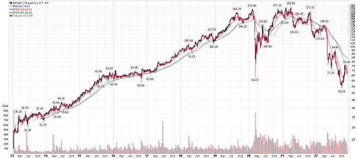 Bfh stock price